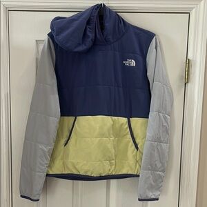 The North Face Blue and Yellow Hoodie